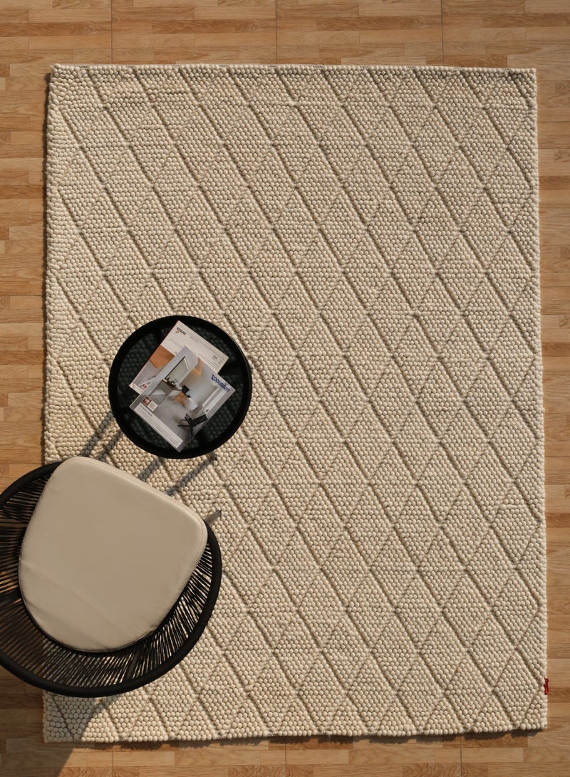 Ramsha Area rug woven flat weave boho handwoven bedroom carpet made with NZ wool and cotton SRN-039 rectangle shape for indoor living room Kitchen mat - Image 1