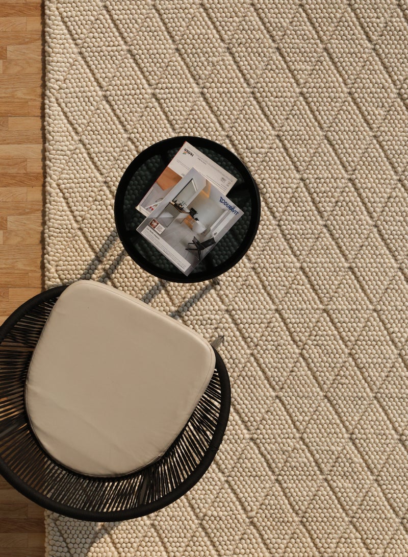 Ramsha Area rug woven flat weave boho handwoven bedroom carpet made with NZ wool and cotton SRN-039 rectangle shape for indoor living room Kitchen mat - Image 4