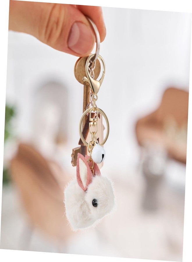 Amosfun 3 Pcs Plush Bunny Keychain Fluffy Rabbit Keychains Lanyards Cartoon Bag Pendants Car Keys Hanging Ornaments - Image 4
