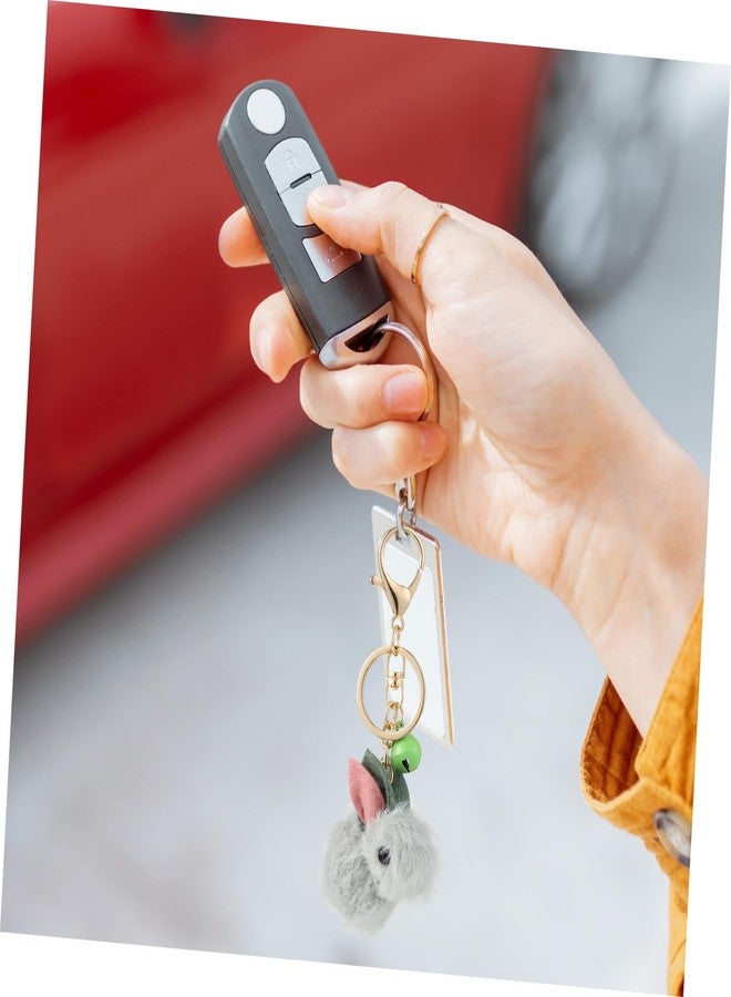 Amosfun 3 Pcs Plush Bunny Keychain Fluffy Rabbit Keychains Lanyards Cartoon Bag Pendants Car Keys Hanging Ornaments - Image 5