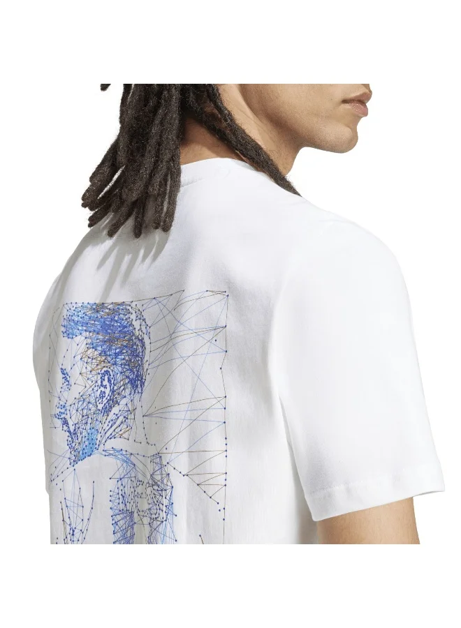 Adidas Messi Icon G T White Football T-Shirts XS