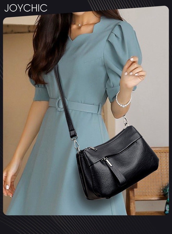 Joychic Women Crossbody Bag Waterproof Wearresistant Shoulder Bag Large Capacity Faux Leather Crossbody Pack with Adjustable Strap - Image 4