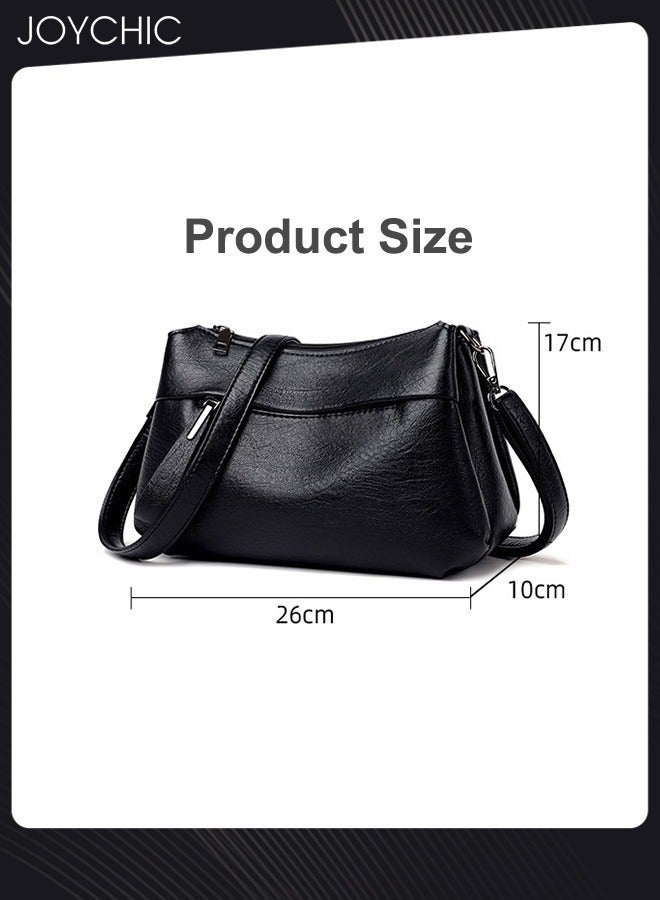 Joychic Women Crossbody Bag Waterproof Wearresistant Shoulder Bag Large Capacity Faux Leather Crossbody Pack with Adjustable Strap - Image 5