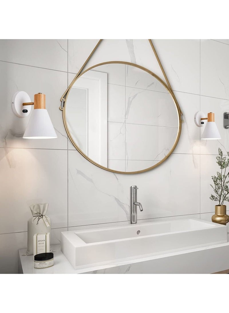 Y&D SYOSI LED Wall Mounted Reading Lights, Simple Indoor Lamp, White Adjustable Bedside lamp, Bathroom Lighting for Vanity Bedroom Hallway Living Room  - Image 2