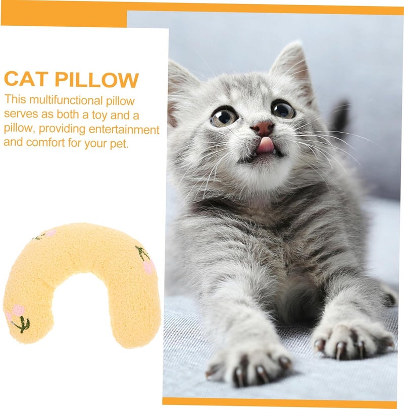 Cat Pillow for Indoor Cat u Shaped Kitten Stuffed Pillow Adorable Cat Pillow Lovely Pet Sleeping Pillow - Image 2