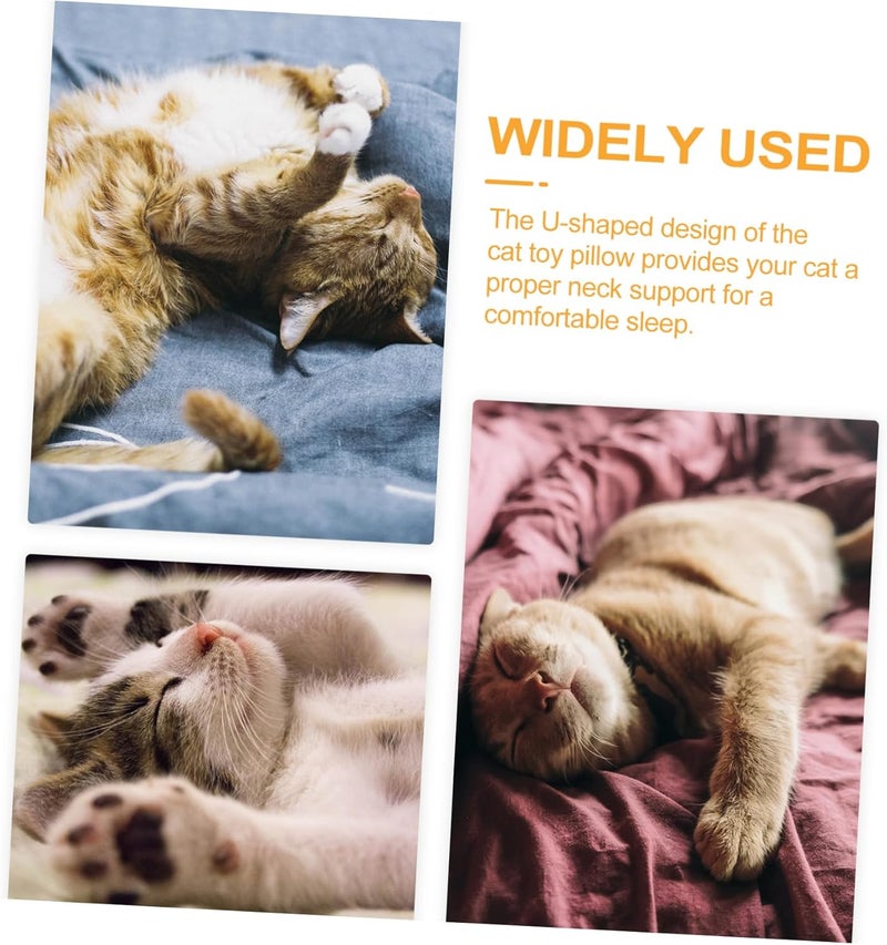 Cat Pillow for Indoor Cat u Shaped Kitten Stuffed Pillow Adorable Cat Pillow Lovely Pet Sleeping Pillow - Image 4