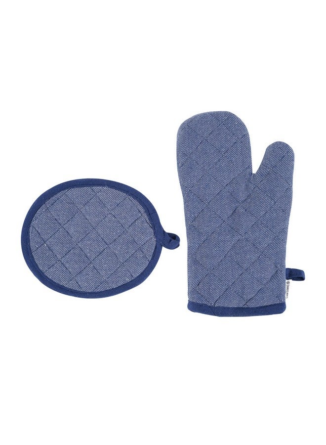 LANE LINEN LANE LINEN Flour Sack Dish Towels Set - 20 Pc Kitchen Towel Set with Kitchen Pot Holders and Oven Mitts,100% Cotton Kitchen Towels, Absorbent Dish Towels, Hand Towels for Kitchen - Indigo  - Image 4