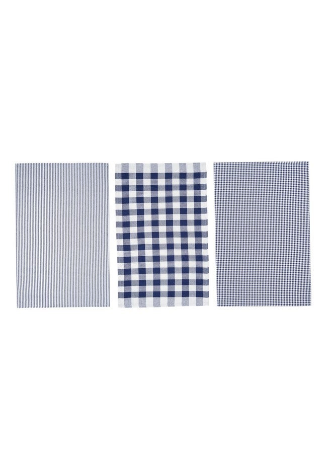 LANE LINEN LANE LINEN Flour Sack Dish Towels Set - 20 Pc Kitchen Towel Set with Kitchen Pot Holders and Oven Mitts,100% Cotton Kitchen Towels, Absorbent Dish Towels, Hand Towels for Kitchen - Indigo  - Image 3