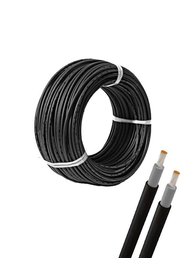 Maxima Solar Cable 10mm x 1 Core – 100 Meter Black | Heavy-Duty Copper DC Cable for Solar Panels, UV & Weather Resistant, High Efficiency Power Transmission - Image 1