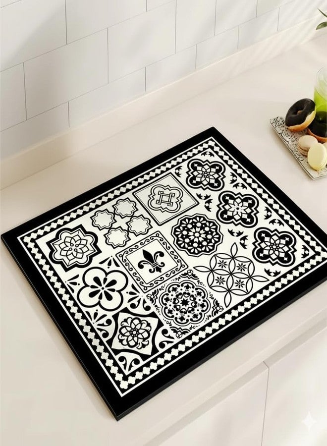 Roslen Kitchen Dish Drying Mat, Super Absorbent mat for Utensils Drying mat, Placemat for Dish Drying with Non-Slip Rubber Backed for Kitchen Utensils, Quick-Dry Dish Drainer Pad for Dishes Cookware - Image 1