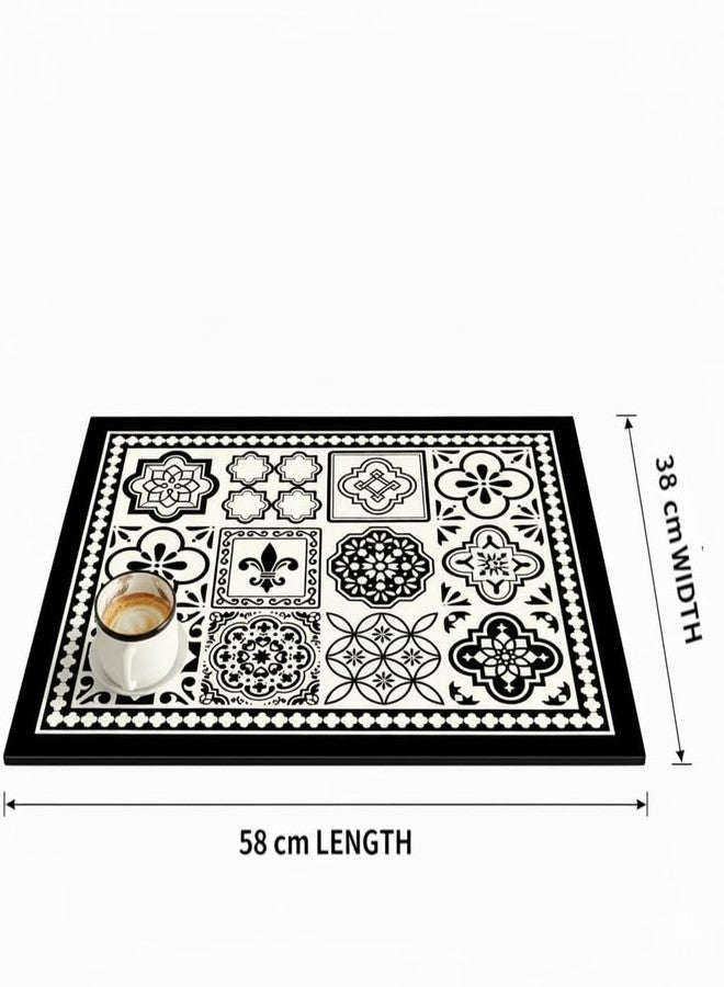 Roslen Kitchen Dish Drying Mat, Super Absorbent mat for Utensils Drying mat, Placemat for Dish Drying with Non-Slip Rubber Backed for Kitchen Utensils, Quick-Dry Dish Drainer Pad for Dishes Cookware - Image 2