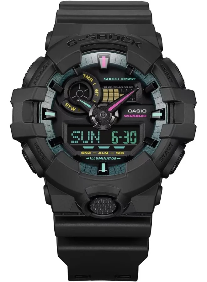 CASIO Watch: Black GA-700MF-1ADR