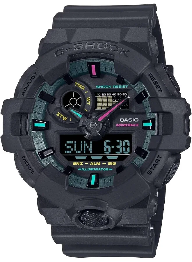 CASIO Watch: Black GA-700MF-1ADR