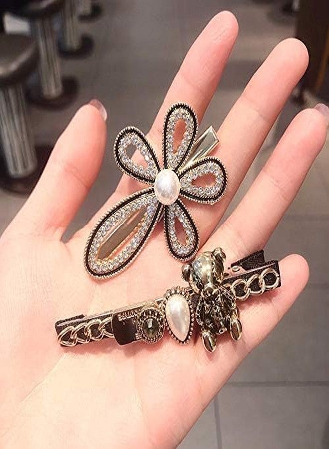 سيميكسيسن دبابيس شعر لامعة مزينة باللؤلؤ من سيمكسن، إكسسوارات شعر ذهبية أنيقة، مجموعة دبابيس شعر صغيرة، دبوس شعر هندسي من الأكريليك على شكل ريشة نجم البحر، مناسب لحفلات الزفاف وأعياد الميلاد والذكرى السنوية - Image 2