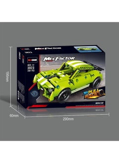 Diku Building Block Technology Mechanical Width Special GT Pull Back Function Assembled Formula Racing Model Boy Toy Gift-Color:3823/muscle Racing