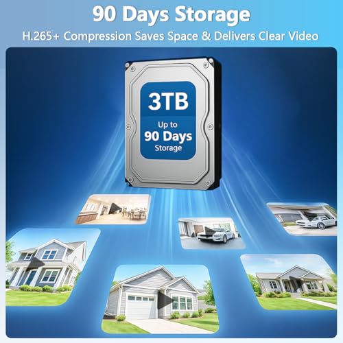 WEILAILIFE 【90 Days Storage】 Outdoor Wireless Security Camera System, Wireless Cameras for Home Security, WiFi Video Surveillance, Home Security Cameras Systems - Image 2