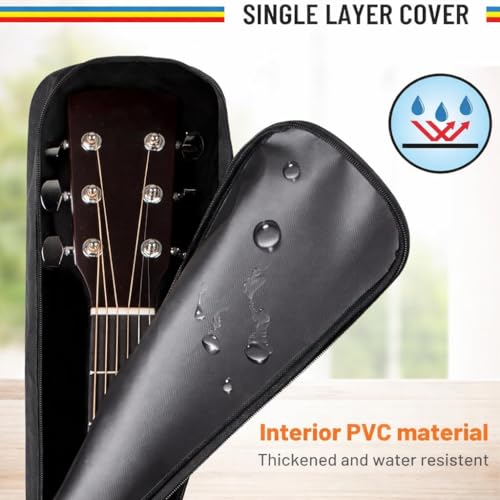 MOCKING BIRD Acoustic Guitar Bag for 38"–41" | Waterproof Guitar Case Cover with Guitar Picks | Lightweight & Durable Guitar Carry Bag for Acoustic & Electric Guitar, Students & Musicians - Image 5