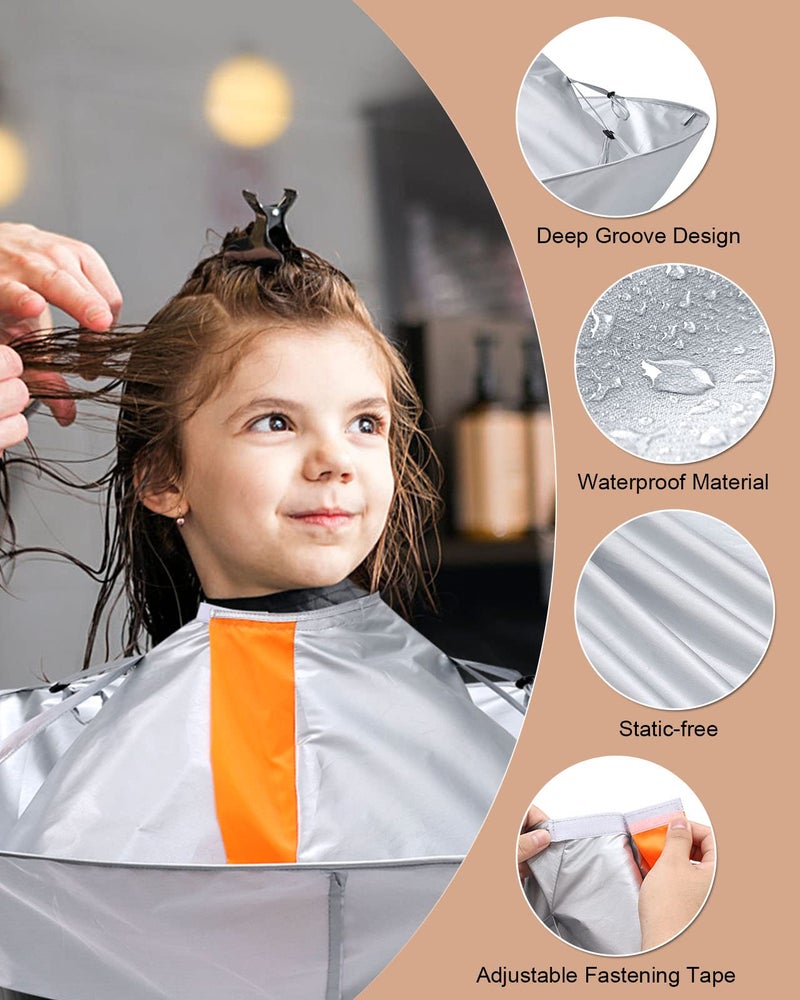 Lictin Hair Cutting Cape - Haircut Cape Umbrella Waterproof Hair Cloak Barber Cape Foldable Hairdressing Umbrella Cape Apron with 1PCS Black Comb - Image 4