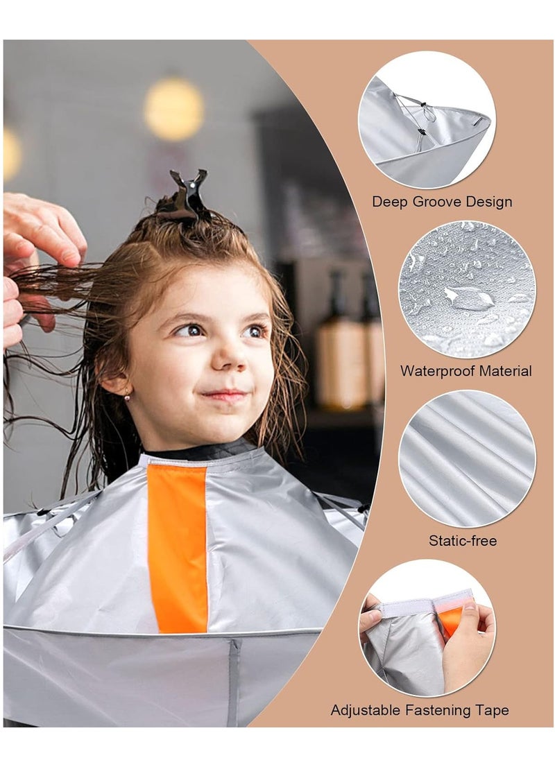 Lictin Lictin Hair Cutting Haircut Cape - Haircut Cape Umbrella Waterproof Hair Cloak Barber Cape Foldable Hairdressing Umbrella Cape Apron with 1PCS Black Comb  - Image 2