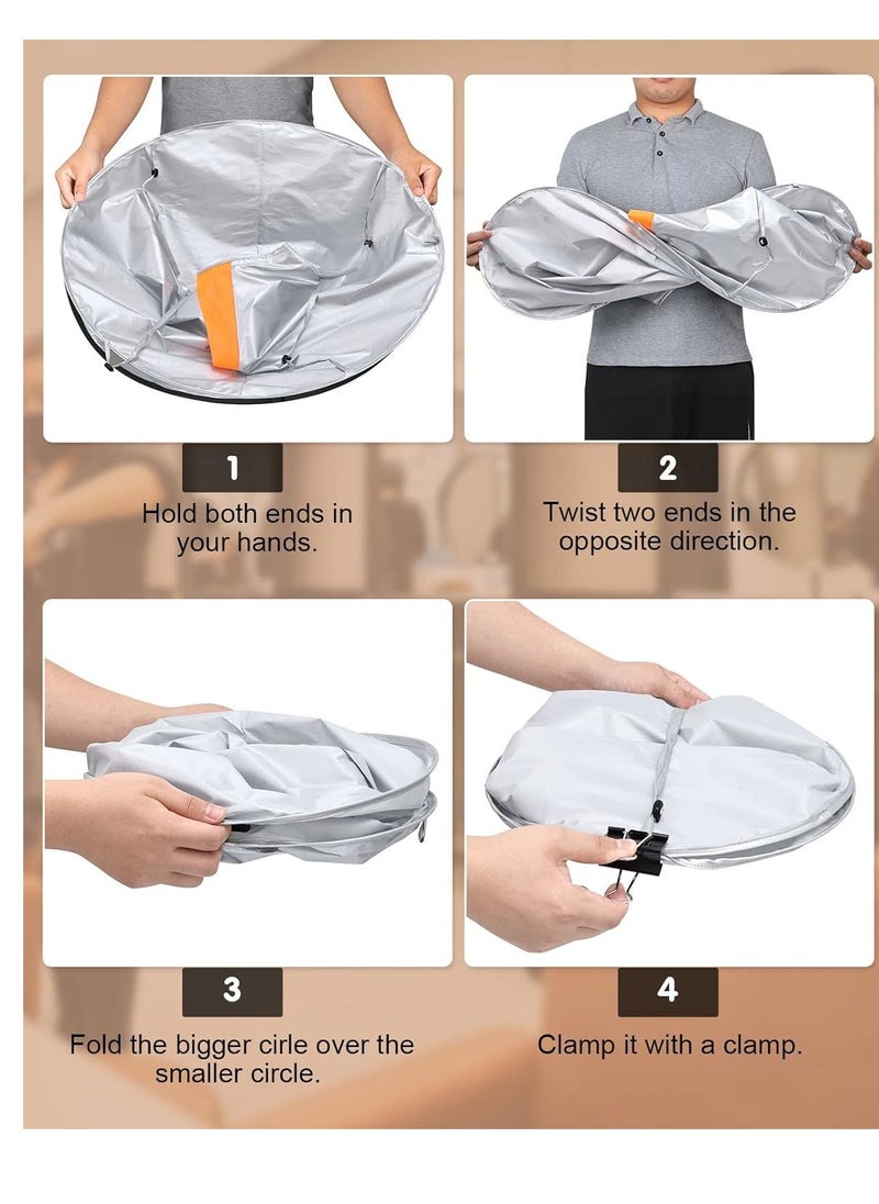 Lictin Lictin Hair Cutting Haircut Cape - Haircut Cape Umbrella Waterproof Hair Cloak Barber Cape Foldable Hairdressing Umbrella Cape Apron with 1PCS Black Comb  - Image 4