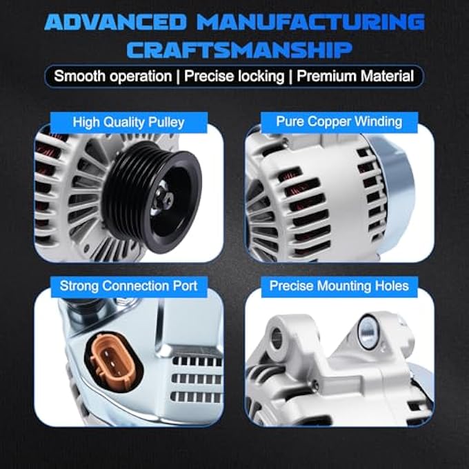 YOMALL Alternator 11191 for 07-11 Azera for 07-10 Entourage for 07-09 Santa Fe for 06-08 Sonata for 07-12 Veracruz for 09-11 Borrego for 06-10 Sedona for 07-09 Sorento 3.3L 3.8L 130A 6PK 11191N - Image 4