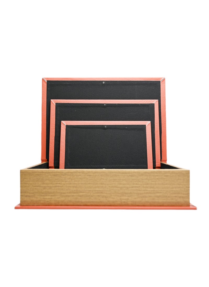 Generic - 3-Piece Set Hermes Fake Book And Storage Box/ Bookshelf Decor/ Stackable Book Decor/ Secret Storage Box Faux Books / Faux Books For Decoration / Decor Books Gift For Friends & Family - Image 1