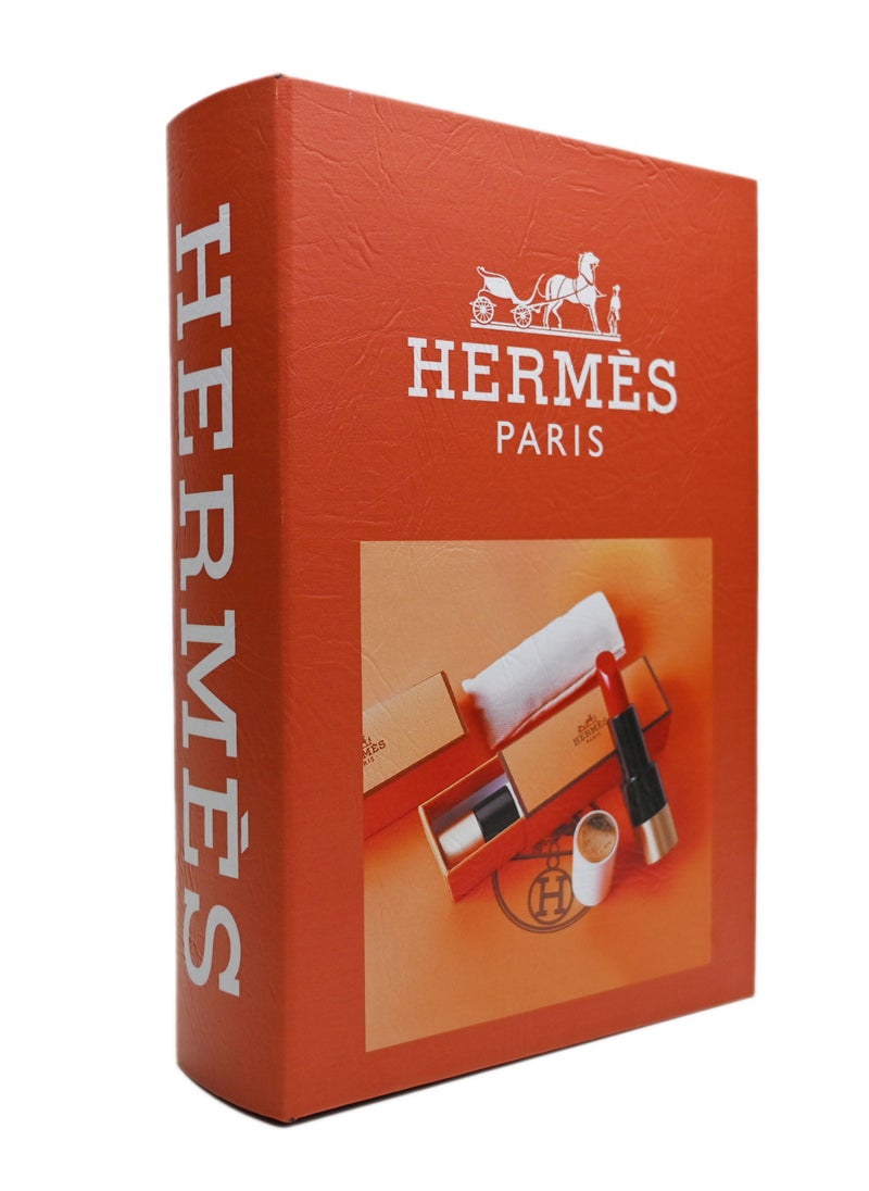 Generic - 3-Piece Set Hermes Fake Book And Storage Box/ Bookshelf Decor/ Stackable Book Decor/ Secret Storage Box Faux Books / Faux Books For Decoration / Decor Books Gift For Friends & Family - Image 1