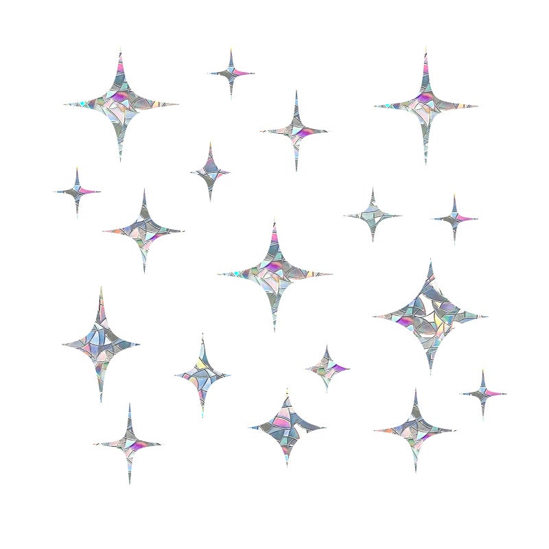 EACILLES Cross Star Window Stickers for Bird Strikes Stop Birds from Hitting Windows Glass Awareness Decals for Windows Anti Collision Rainbow Decals 36 Pieces