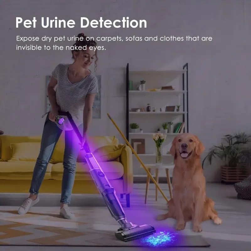 NEXT GEEK 51 LED UV Flashlight Ultraviolet Torch 395-400nm ip55 Water Resistant with 3xAA Battery Used for Pet Urine Detection, Dry Stains, Bed Bugs, Scorpions, Document Verification and Much More - Image 4