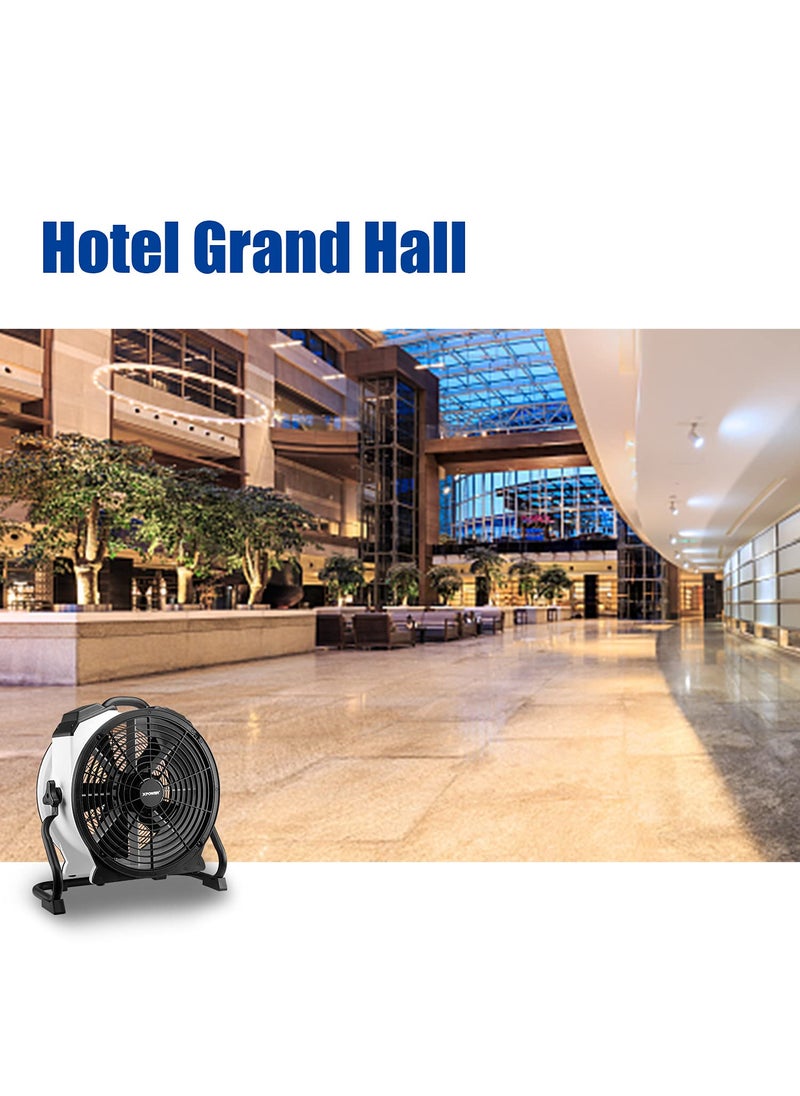 Xpower XPOWER Pro Builtin Sealed Motor Multipurpose Air Circulation Blower Air Floor Fan Axial Fan FC420 Black  - Image 5