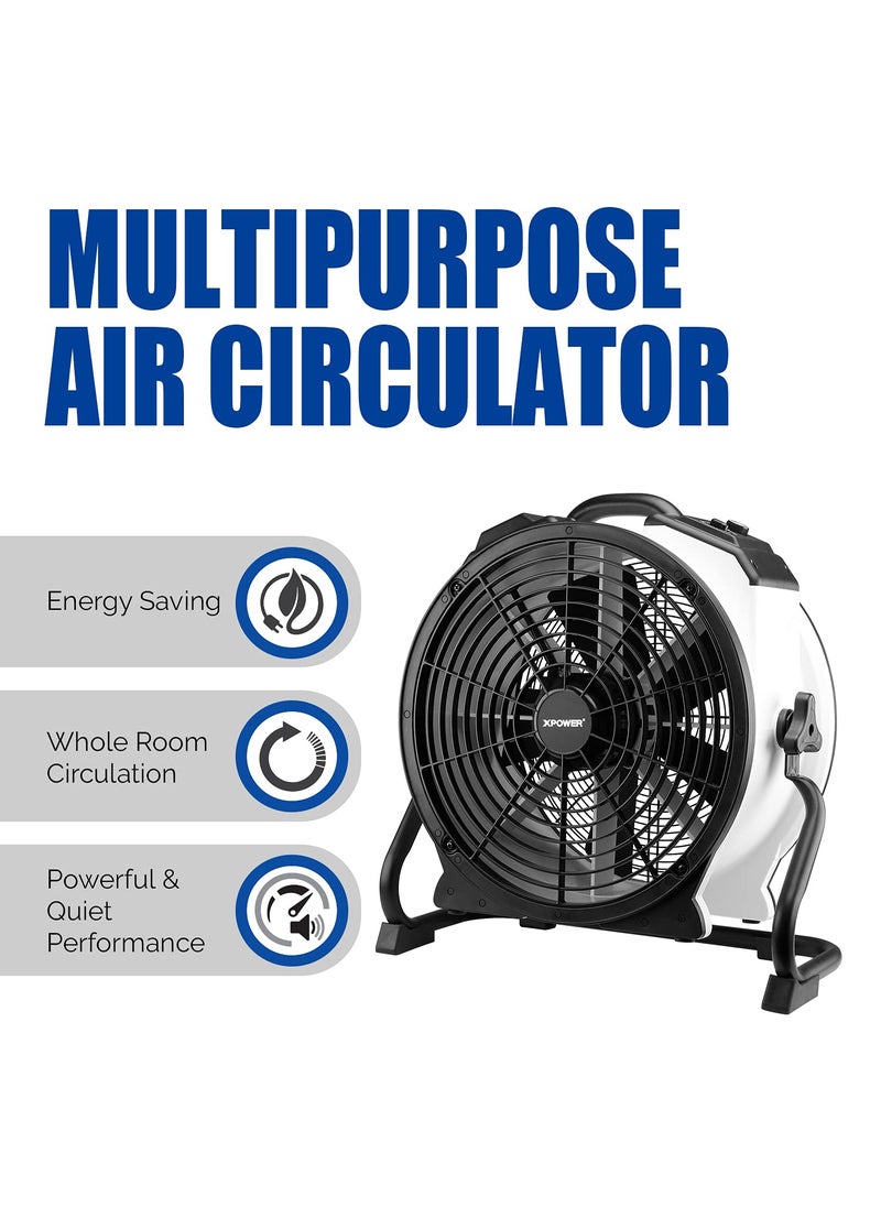 Xpower XPOWER Pro Builtin Sealed Motor Multipurpose Air Circulation Blower Air Floor Fan Axial Fan FC420 Black  - Image 2