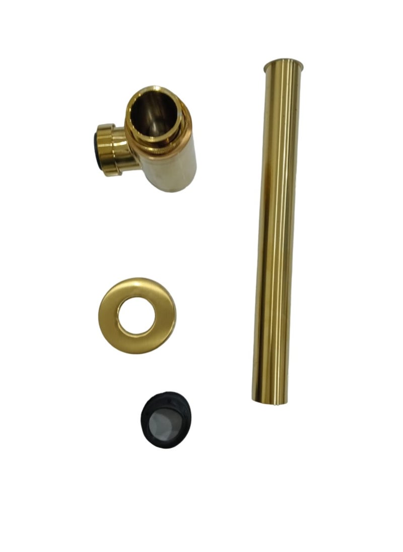 Generic "Brushed Gold Basin Bottle Trap | Wash Basin and Kitchen Sink Drain Hose"  - Image 4