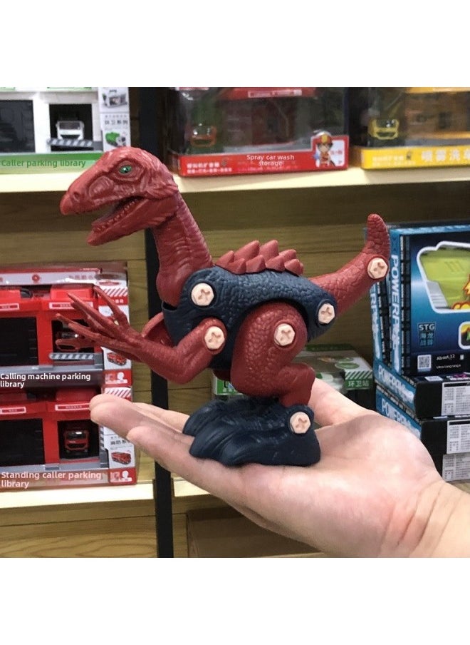 Generic - Children's Handmade DIY Dinosaur Screw Tyrannosaurus Raptors Pterosaurus 3-year-old Educational Cognitive Assembled Toy-Color:Sickle Dragon (the Joints Are Movable And Removable) And A Manual Screwdriver Is Provided - Image 1