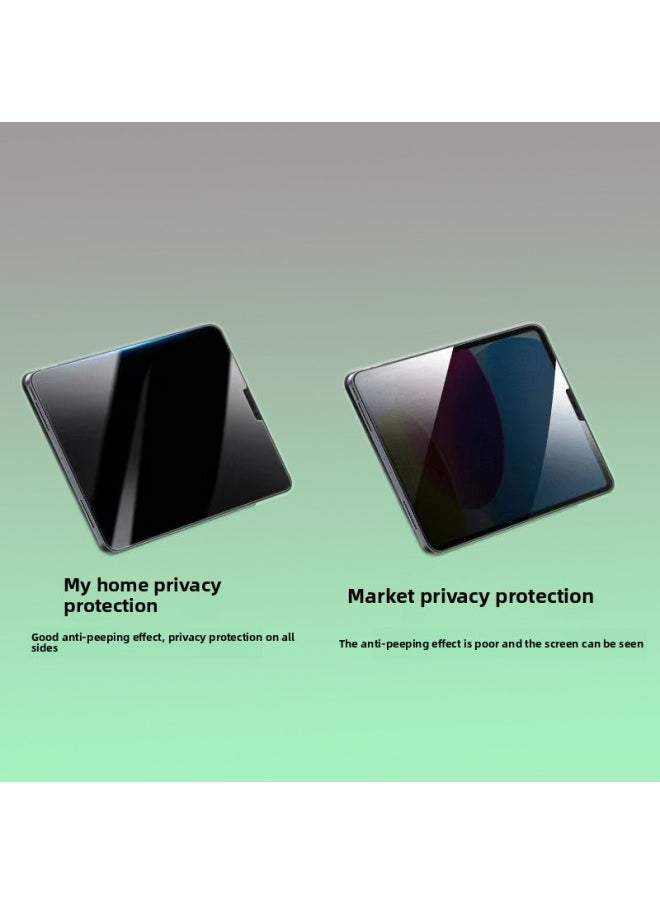 Generic - For Ipad Anti-peep Tempered Film 2025 IPadpro11 Inch 360 Degree Flat Air13 Inch For Apple Pro-Color:360°Anti-peep Curved Edge (1 Piece + Tool Kit + Kraft Paper Packaging}-Size:Ipad 7/8/ 9-10.2inch (universal Model) - Image 1