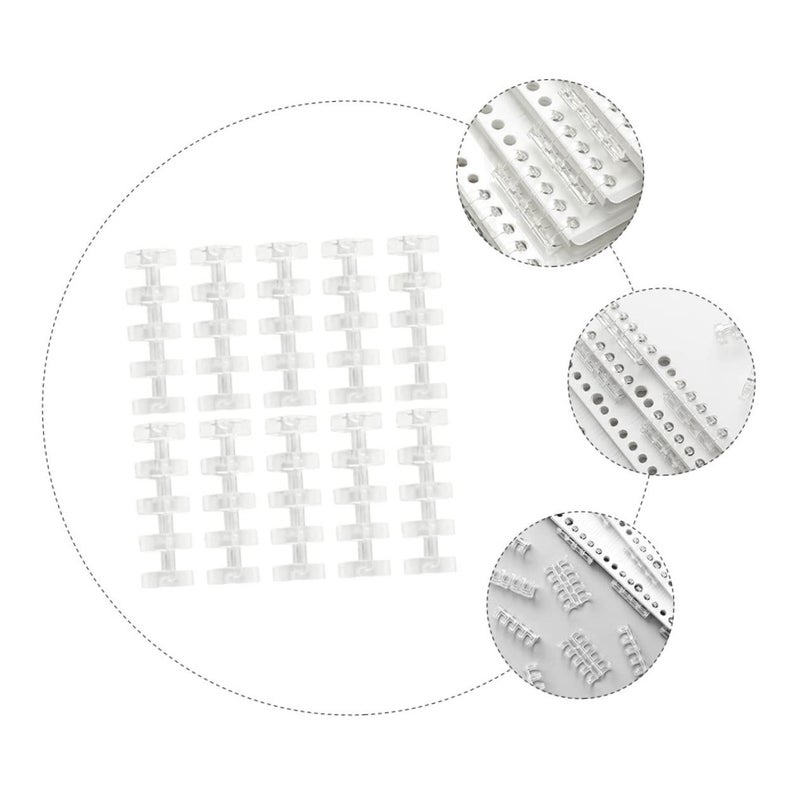 4 Sets Of 5 Hole Loose Leaf Binder Clips Scrapbook Rings For Office Home School Use 20 Pieces Each - Image 3