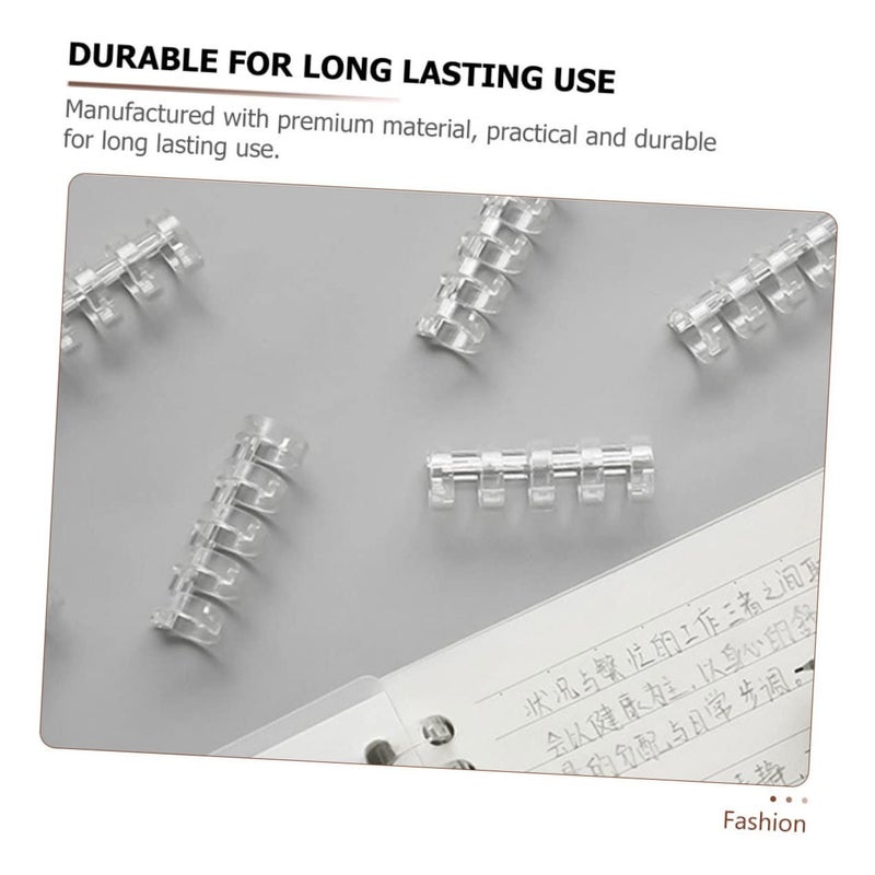 4 Sets Of 5 Hole Loose Leaf Binder Clips Scrapbook Rings For Office Home School Use 20 Pieces Each - Image 4