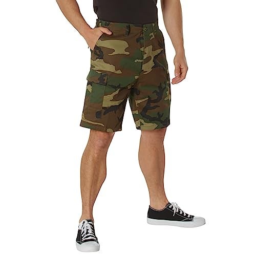 Rothco Tactical Camo BDU Shorts Rugged Outdoor Hiking Camping Comfortable Cargos Woodland Camo 2XL