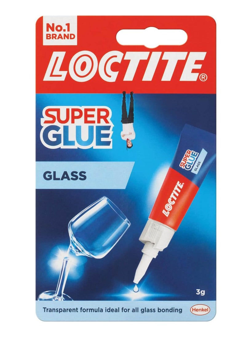 Loctite Loctite Glass Bond, glue for bond glass to glass, glass to metal, stained glass, crystal and tinted glass, dishwasher safe,Clear Super Glue for Glass,Acrylic,Crystal,DIY Craft,Mirror,Window,3g  - Image 1