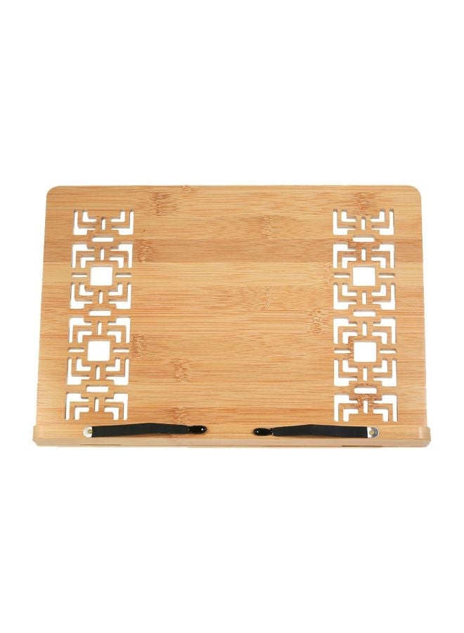 NIBEMINENT Foldable Bamboo Book Stand Brown - Image 1