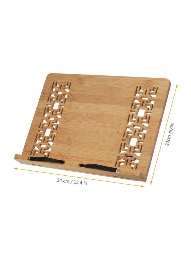 NIBEMINENT Foldable Bamboo Book Stand Brown - Image 4