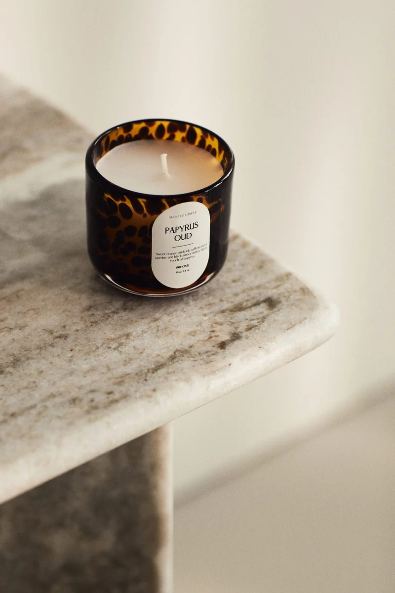 H&M Scented candle in glass holder