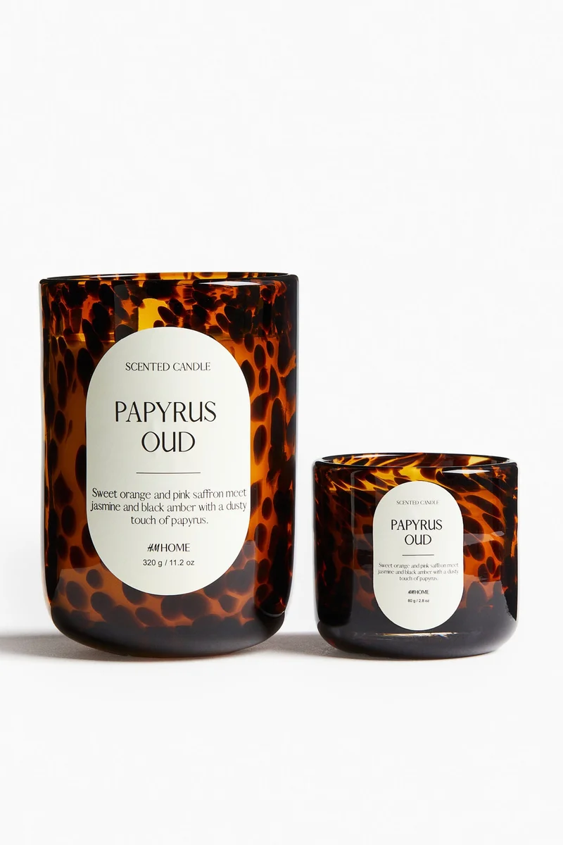 H&M Scented candle in glass holder