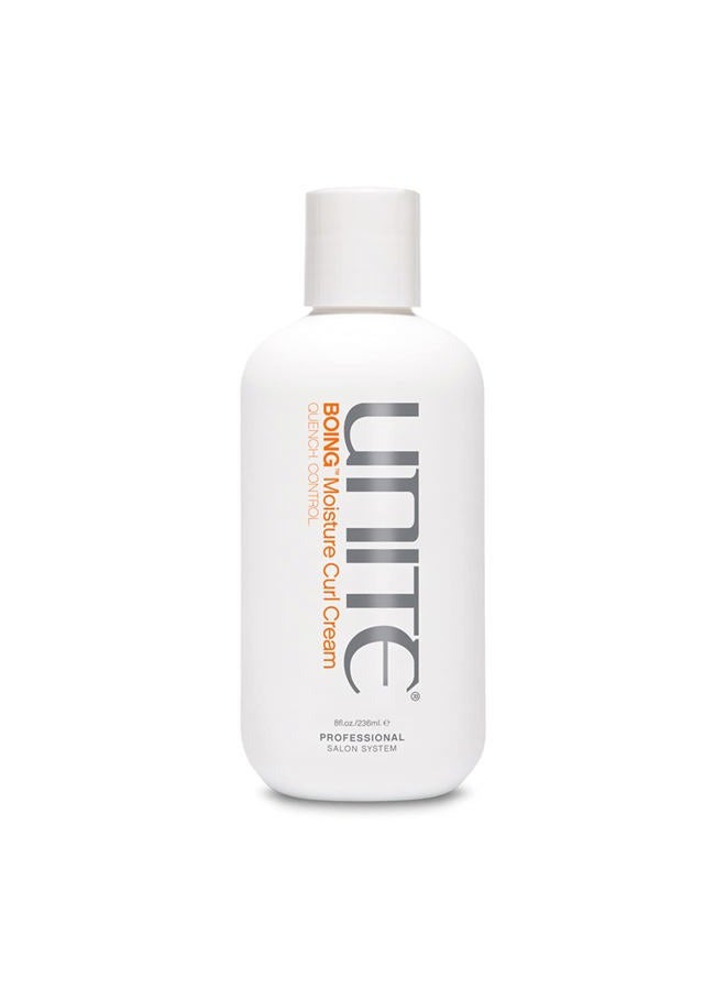 Unite Hair BOING Moisture Curl Cream – Mega-Hydrating with Coconut & Argan-Infused Oil | Frizz Control & UV Protection | All Curl Types – 8 Fl Oz - Image 1