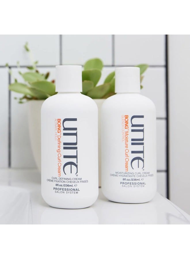 Unite Hair BOING Moisture Curl Cream – Mega-Hydrating with Coconut & Argan-Infused Oil | Frizz Control & UV Protection | All Curl Types – 8 Fl Oz - Image 5