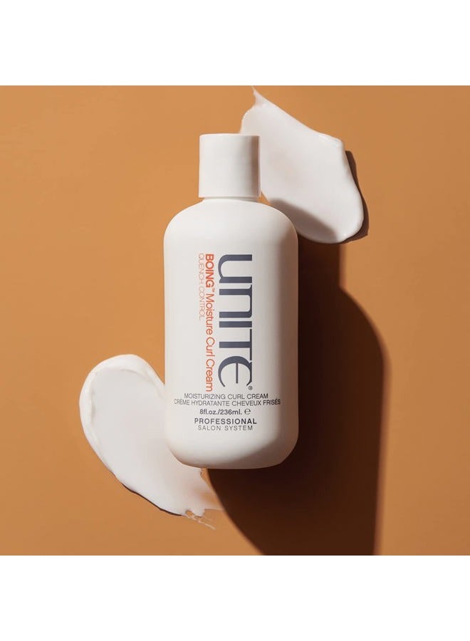 Unite Hair BOING Moisture Curl Cream – Mega-Hydrating with Coconut & Argan-Infused Oil | Frizz Control & UV Protection | All Curl Types – 8 Fl Oz - Image 2