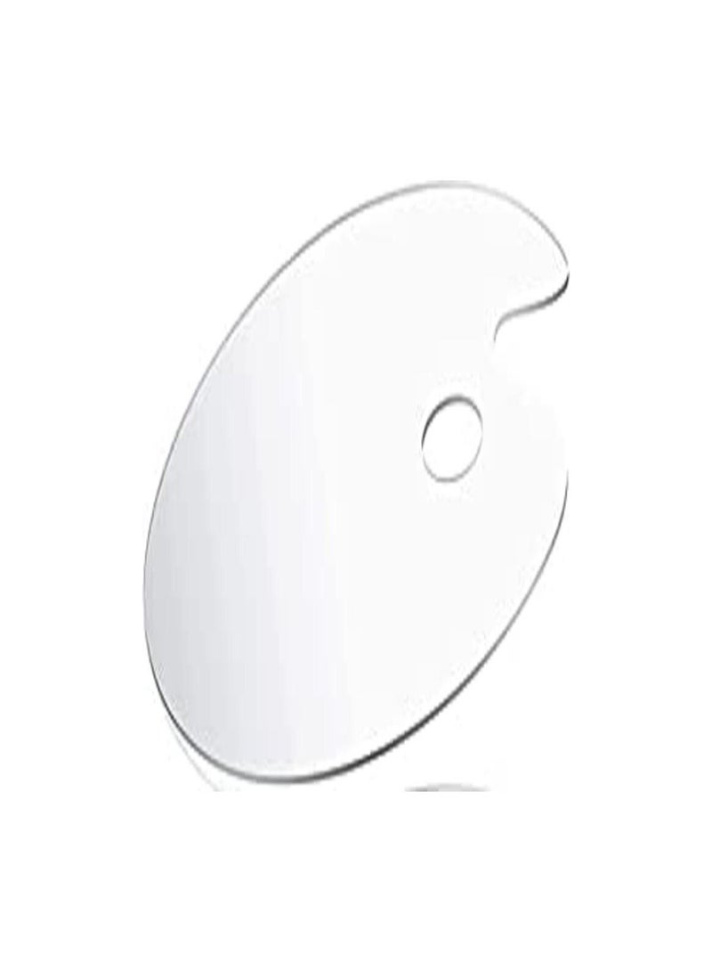 سمارت لوحة طلاء من سمارت مكونة من قطعة لوحة طلاء شفافة على شكل بيضوي غير لاصق من الأكريليك، مريحة وسهلة التنظيف لطلاء الوجه، لوحة طلاء الوجه الفني، قالب الصب بالراتنج الإيبوكسي - Image 1