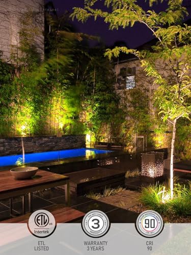 LEONLITE Dia. 4 Inch Well Lights Landscape LED In Ground, Shielded Top, 3000K Warm White, 12-24V AC/DC CRI90 Low Voltage Garden Landscaping, Oil Rubbed Bronze Aluminum Housing, Pack of 6 - Image 4