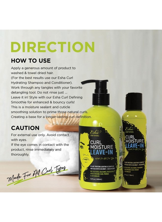 ESHA Sha Girl Natural Leavein Conditioner Moisturize Dry Hair Enhance Nourish Hydrate Curls Biotin Infused Coconut Frizz Hair Care(12 Oz.) - Image 5