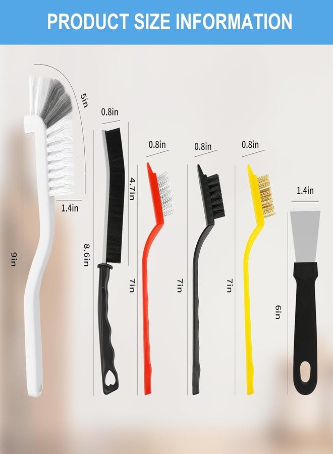 ZTOCOZ 11Pcs Crevice Cleaning Brush Set, Multifunctional Gap Scrub Brush, Home Essentials, Bathroom Cleaner Tools for Household Use, Kitchen, Window, Faucets, Toilet, Grout, Car - Image 3