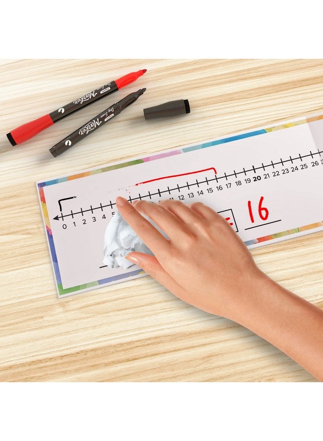 Scribbledo 0-100 Dry Erase Number Line Board For Students Double Sided 4 Feet With A Red & Black Dry Erase Marker Featuring 0-100 Number Line On One Side And Blank Line On The Reverse - Image 4
